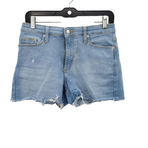 Universal Thread Jean Shorts Womens 6 28 Light Wash Distressed Cut off Mid Rise